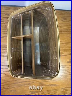 Longaberger 2003 Large Desktop Basket+Protector+Dividers OFFICE ORGANIZE FILE