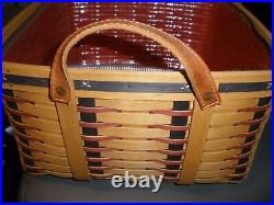 Longaberger 2003 PROUDLY AMERICAN SMALL WASH DAY Basket Liner & Protector