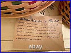 Longaberger 2003 Set Signed Basket Holiday Hostess Joyful ChorusCarolingMelody