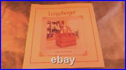 Longaberger 2003 Warm Brown Hostess Two-Pie Basket Set withLid/Liner/Riser/Prot