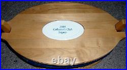 Longaberger 2004 Collectors Club Legacy Basket Set withLid/Pottery Insert-NEW