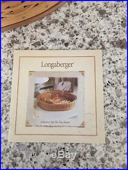 Longaberger 2004 Collectors Club Tea Tray Basket Set