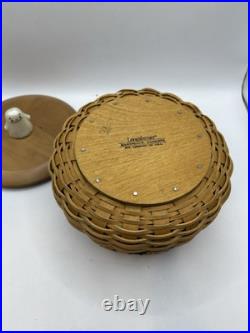 Longaberger 2004 Halloween basket with lid & protector and ghost knob