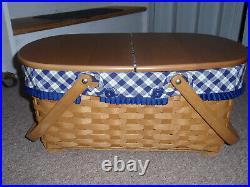 Longaberger 2004 Hostess Only Blue Ribbon Crafting Basket Set. SEE CONDITION