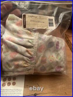 Longaberger 2004 Large Easter Basket New In Box 2 Protectors Liner Ribbon
