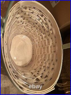 Longaberger 2004 Large Easter Basket New In Box 2 Protectors Liner Ribbon