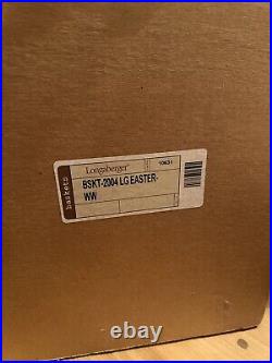 Longaberger 2004 Large Easter Basket New In Box 2 Protectors Liner Ribbon
