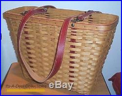 Longaberger 2004 Mother's Day WEEKEND TOTE Basket SET