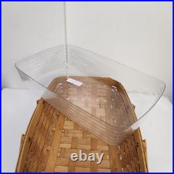 Longaberger 2004 Proudly American Medium Gathering Basket+Protector AMERICANA US