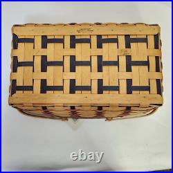 Longaberger 2004 Proudly American Medium Gathering Basket+Protector AMERICANA US