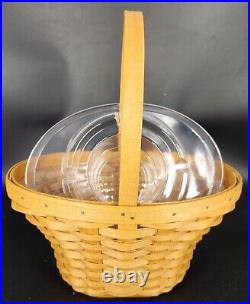 Longaberger 2004 Stained Bonnet Easter Basket Set 18th Ed. Sold Feb 2004 only