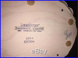 Longaberger 2004 Whitewashed Easter Basket Set with Bunny