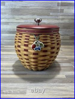 Longaberger 2005 Basket Red Wood LARGE 8wide X7 Tall