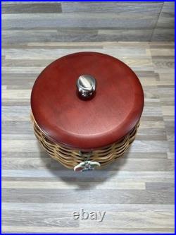 Longaberger 2005 Basket Red Wood LARGE 8wide X7 Tall