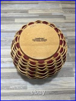 Longaberger 2005 Basket Red Wood LARGE 8wide X7 Tall