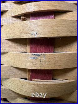 Longaberger 2005 Basket Red Wood Lid Canister + plastic lidded insert Longaberger 2005 Basket Red Wood Lid Canister + plastic lidded insert