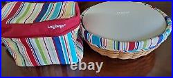 Longaberger 2005 Serve Around Basket Set Sunny Day Picnic Collection cooler ++