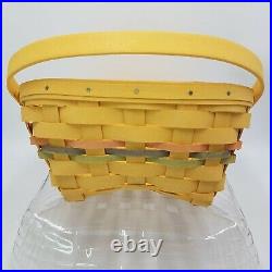 Longaberger 2005 Sunwashed Easter Basket+Prot+Liner+Tie On19th Ed. AVAIL 1 MTH