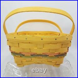 Longaberger 2005 Sunwashed Easter Basket+Prot+Liner+Tie On19th Ed. AVAIL 1 MTH