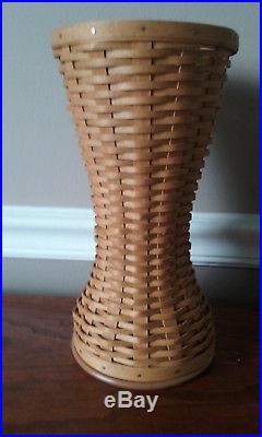 Longaberger 2005 Warm Brown Hostess Vase Basket Set signed by Tammy NEW Rare