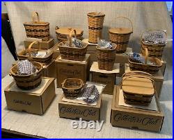 Longaberger 2006 Collectors Club JW Series Miniature Basket Set of 12 NIB