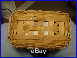 Longaberger 2006 Collectors Club Mailbox Basket Set. WithLiner, Lid, Prot, TO, New
