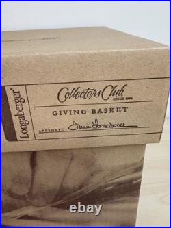 Longaberger 2006 Giving Basket Collectors Club Combo Olive & Merlot weave NIB Longaberger 2006 Giving Basket Collectors Club Combo Olive & Merlot weave NIB