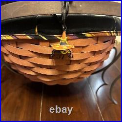 Longaberger 2006 Halloween Spider Basket withWrought Iron Legs Autumn Treats