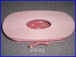 Longaberger 2006 SCALLOPED BOUTIQUE Soft Pink Basket set, New