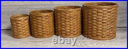 Longaberger 2006 Set of 4 CANISTER Baskets No Lids No Liner
