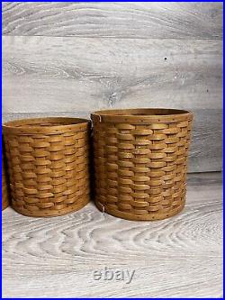 Longaberger 2006 Set of 4 CANISTER Baskets No Lids No Liner