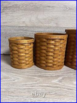 Longaberger 2006 Set of 4 CANISTER Baskets No Lids No Liner
