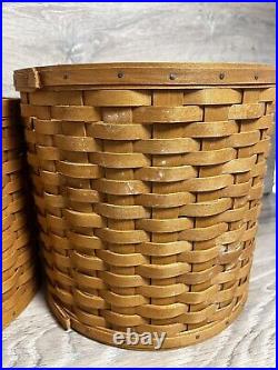 Longaberger 2006 Set of 4 CANISTER Baskets No Lids No Liner