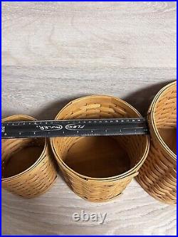 Longaberger 2006 Set of 4 CANISTER Baskets No Lids No Liner