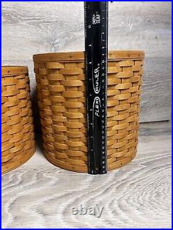 Longaberger 2006 Set of 4 CANISTER Baskets No Lids No Liner