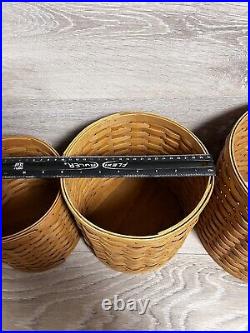 Longaberger 2006 Set of 4 CANISTER Baskets No Lids No Liner