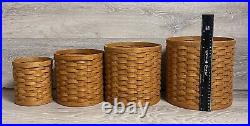 Longaberger 2006 Set of 4 CANISTER Baskets No Lids No Liner