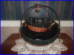 Longaberger 2006 Small & Large Autumn Treats Basket Sets with Web Weaver Tie-0n