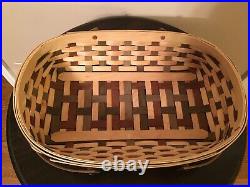 Longaberger 2007 American Craft Tradition Medium Oval Gathering Basket Set