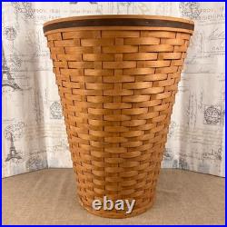 Longaberger 2007 Banker's Waste Tour With Me Basket 16.5 in Round x 22 in High