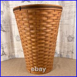 Longaberger 2007 Banker's Waste Tour With Me Basket 16.5 in Round x 22 in High