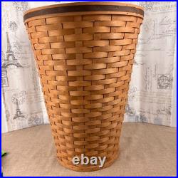 Longaberger 2007 Banker's Waste Tour With Me Basket 16.5 in Round x 22 in High