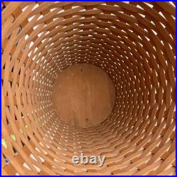 Longaberger 2007 Banker's Waste Tour With Me Basket 16.5 in Round x 22 in High