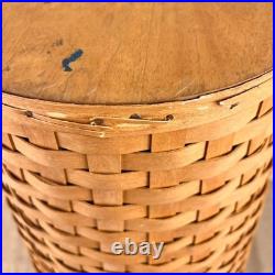 Longaberger 2007 Banker's Waste Tour With Me Basket 16.5 in Round x 22 in High