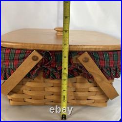 Longaberger 2007 Cake Basket with Riser Protector Lid and 2 Liners 12x12x7 Longaberger 2007 Cake Basket with Riser Protector Lid and 2 Liners 12x12x7