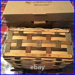 Longaberger 2007 Collector's Club ACT Trunk Set withLuggage Tag in CC Box NIB