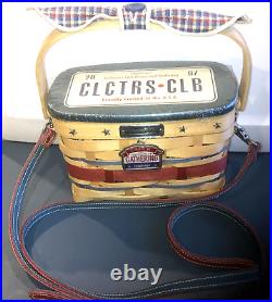 Longaberger 2007 Collectors Club Gathering Basket Set withHandle Tie/Tie-On-Signed