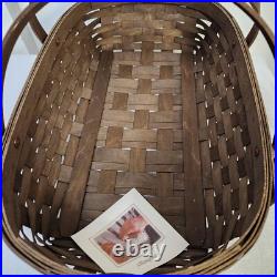 Longaberger 2007 Deep Brown Med. Oval Gathering Basket NIB TAILGATE FARM MARKET