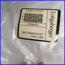 Longaberger 2007 Deep Brown Med. Oval Gathering Basket NIB TAILGATE FARM MARKET