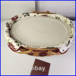 Longaberger 2007 Holiday Hostess Red GOODIES Basket+Protector+Liner+Card 21st Ed